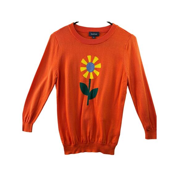 ModCloth Sunflower Sweater – Orange – Size M - Picture 1 of 5